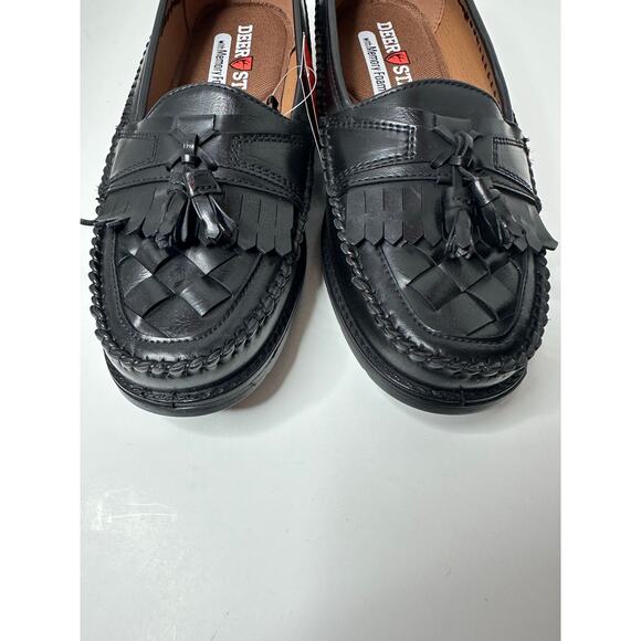 DEER STAGS Men's Herman Tassel Loafer Shoes Jet Black Size 9M NWT - Picture 5 of 8